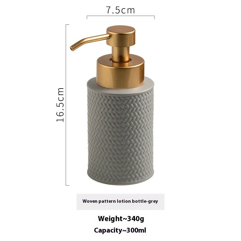 Ceramic Storage Hand Sanitizer Shower Gel Press Bottle