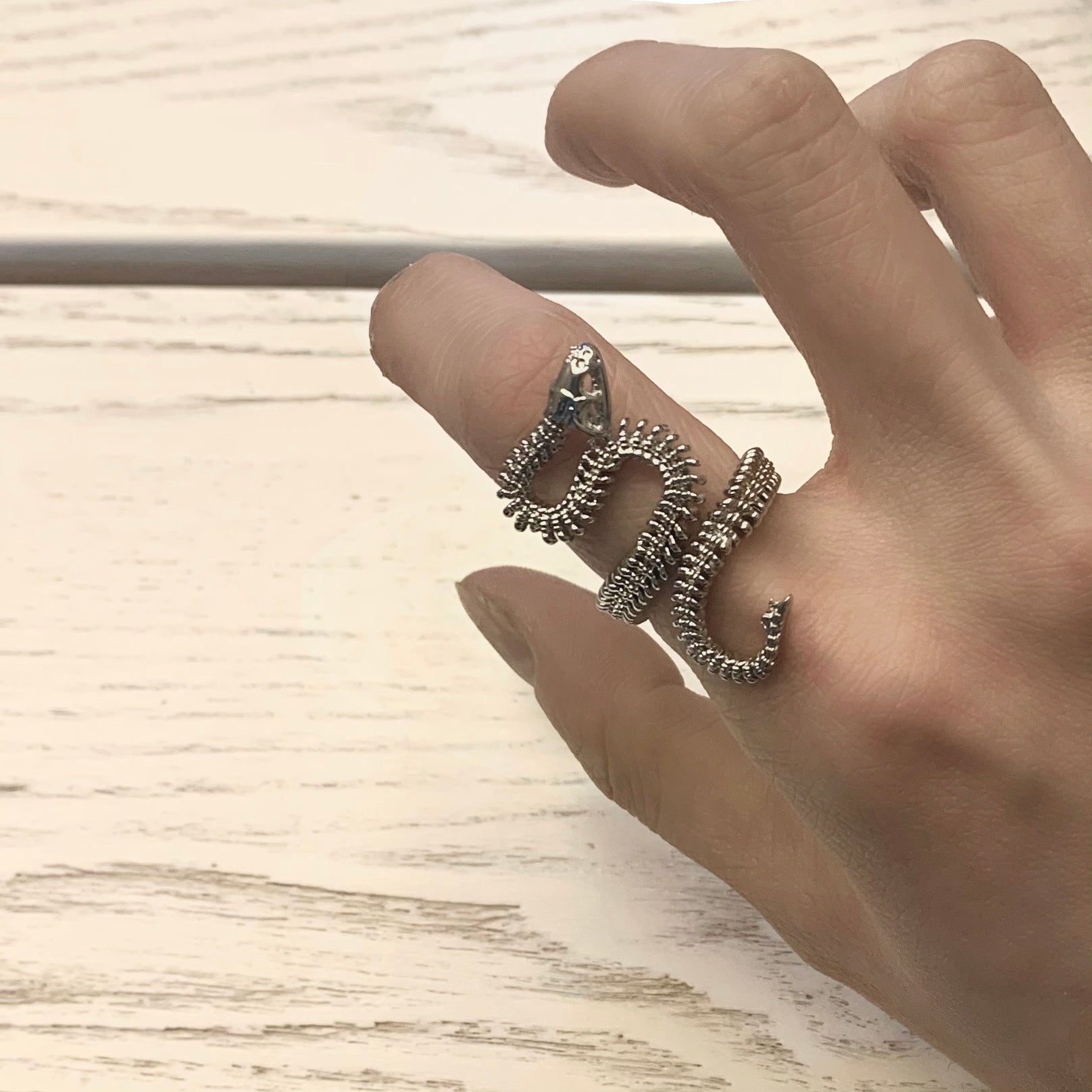 New Snake Bone Ring Goth Punk Set