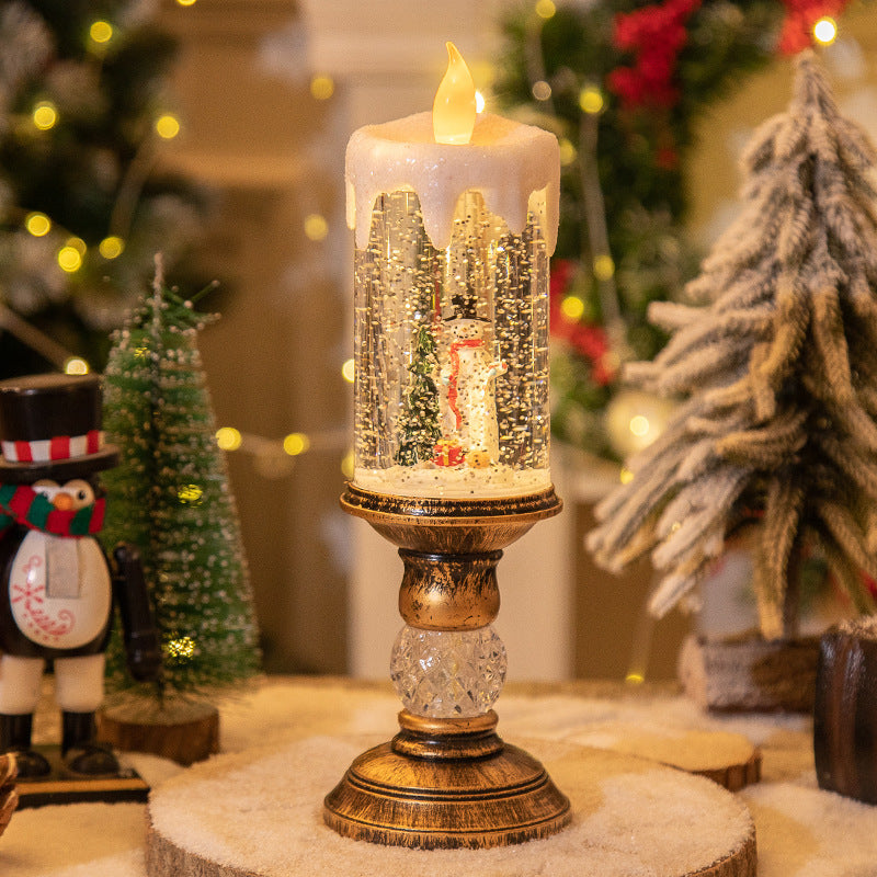 Décorations de Noël Scène lumineuse à bougie
