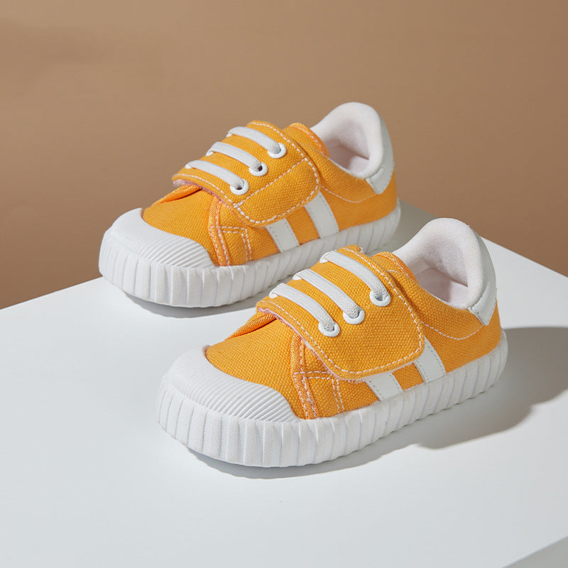 Baby Breathable Canvas Shoes With Soft Soles For Toddlers
