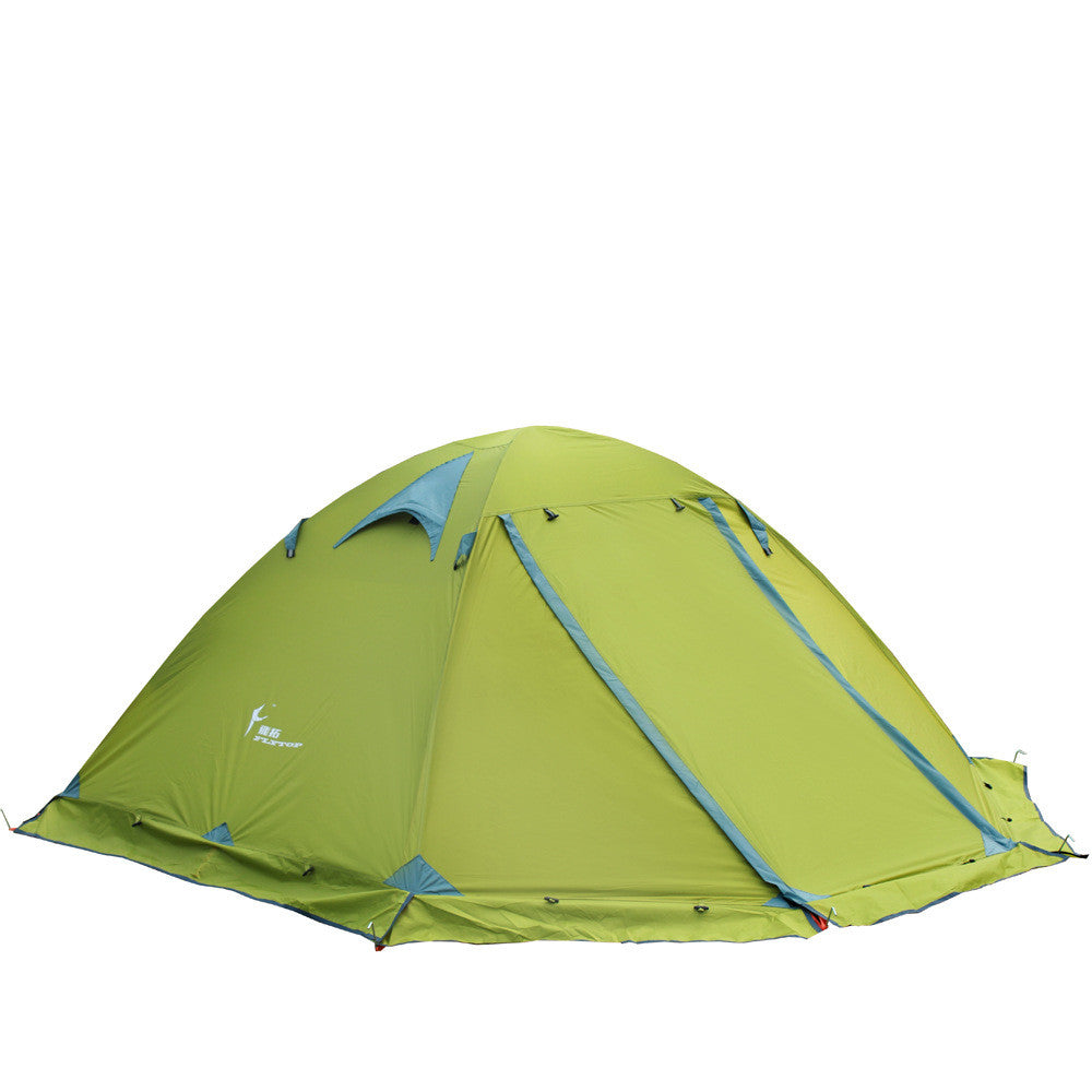 Double Layer Aluminum Pole Camping Windproof And Rainstorm Camouflage Tent