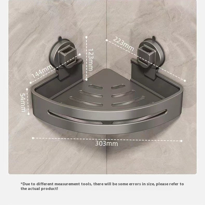 Étagère d'angle de salle de bain sans perçage