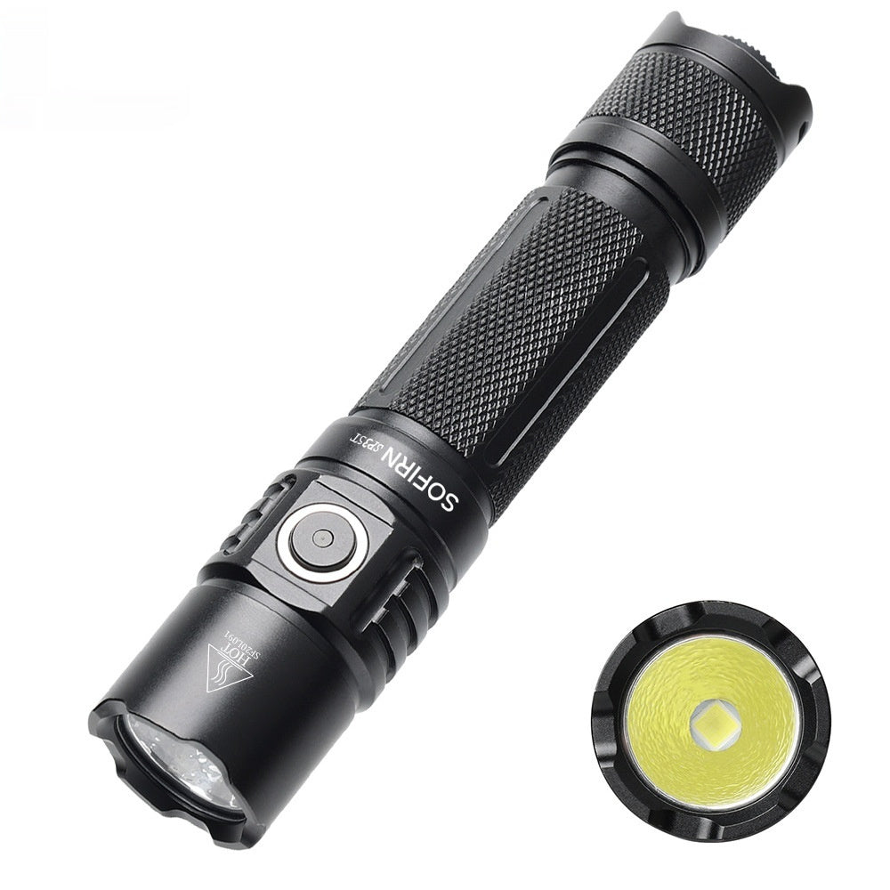 Lampe de poche forte lumière longue portée équipement de camping extérieur