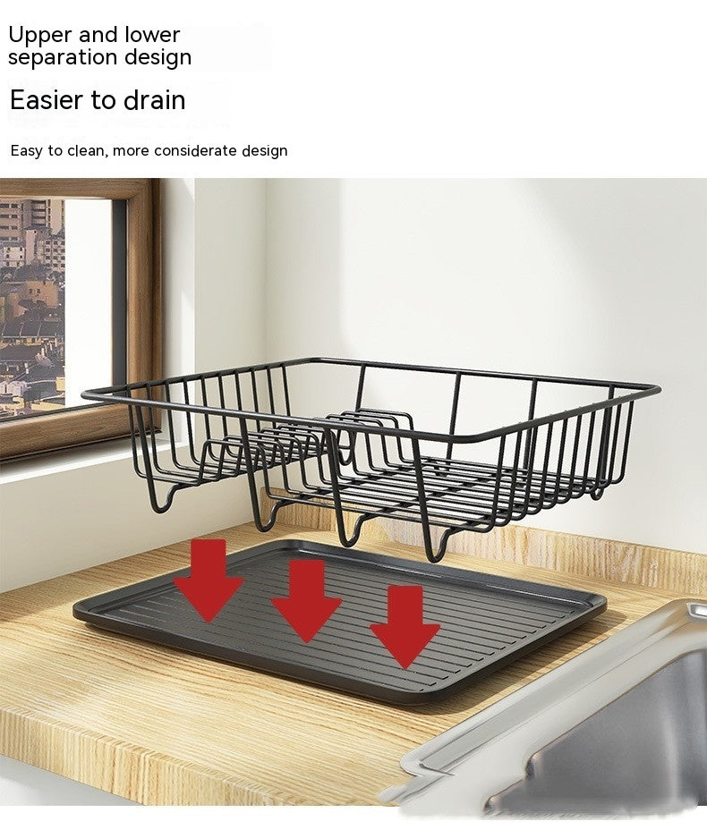 Égouttoir à vaisselle et support de rangement pour évier de cuisine