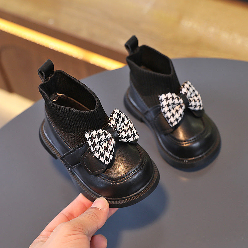 Baby Pumps Soft Bottom Toddler Shoes Women's Little Children's Leather Shoes