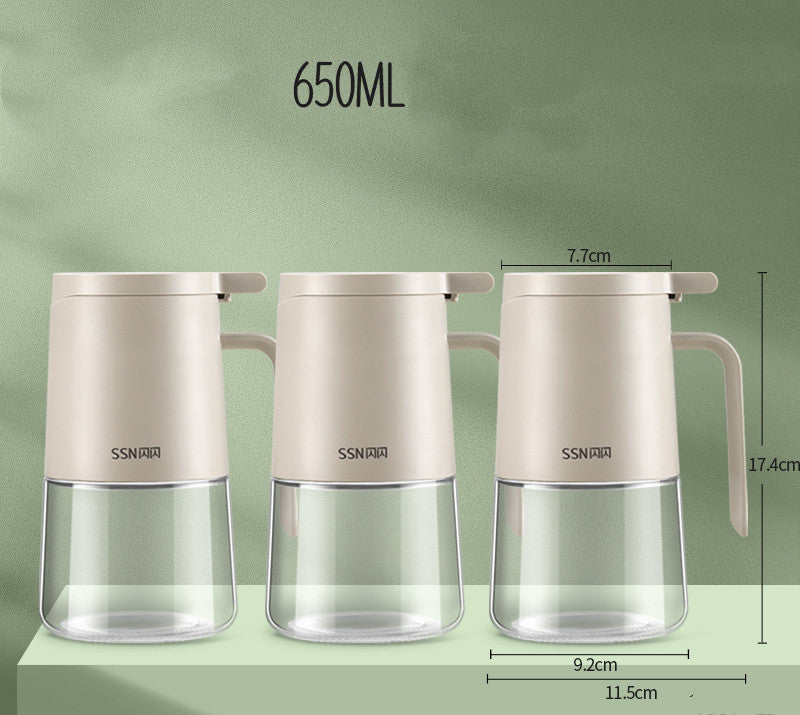 Bouteille d'huile en verre antiadhésive de grande capacité pour cuisine domestique
