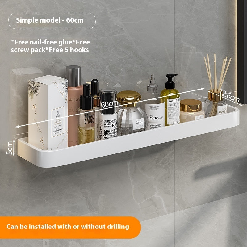 White Punch-free Bathroom Rack Wall-mounted