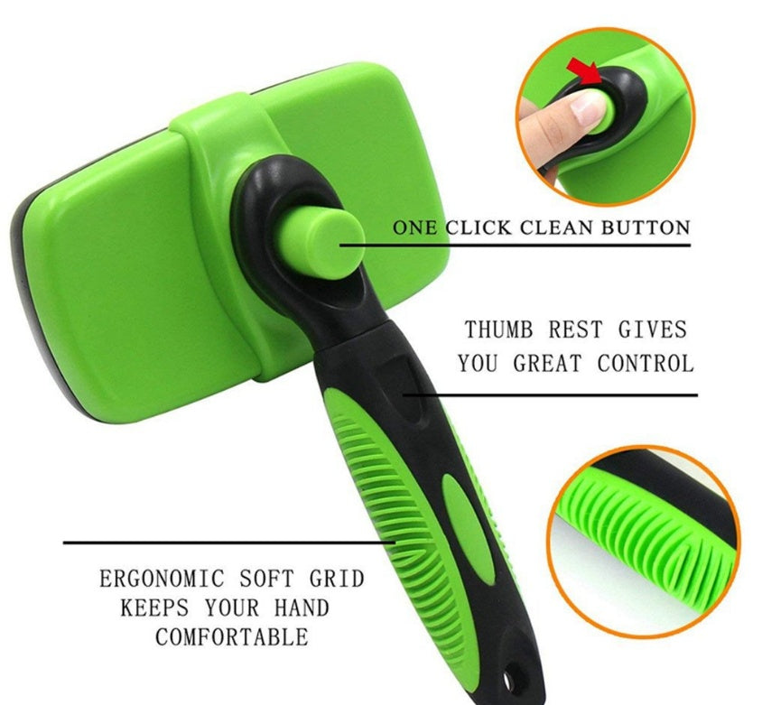 Brosse autonettoyante pour animaux de compagnie