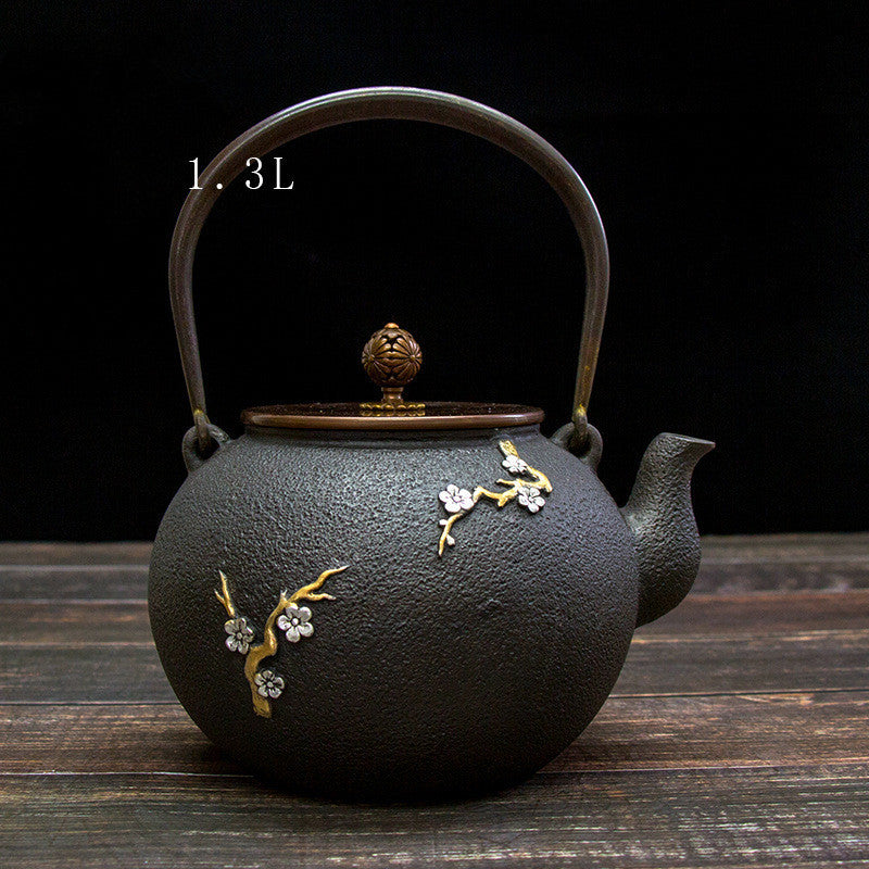 Ensemble de bouilloire/théière japonaise en fonte faite main