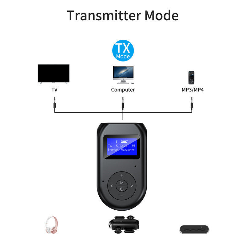 New LCD Bluetooth Adapter 5.0 USB Adapter