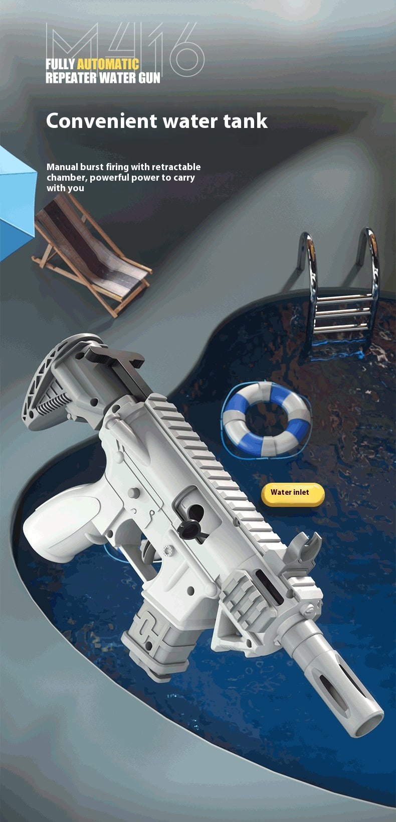 Cross-border Manual Press Water Gun Summer Water Pistols
