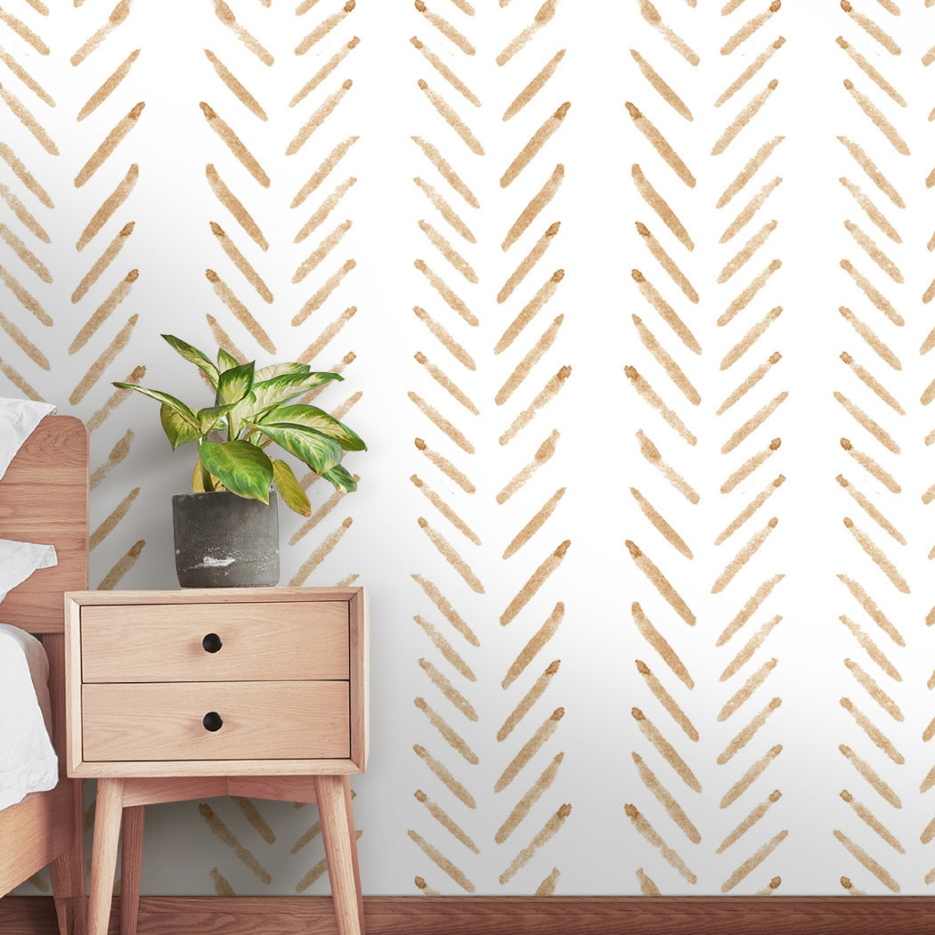Minimalist Lines Printed Waterproof And Stain-resistant Removable Wallpaper