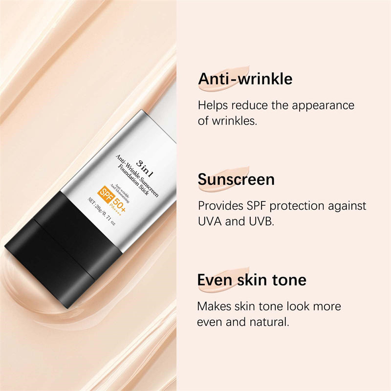 3 In 1 Stick Foundation Moisturizing Light Moisturizing