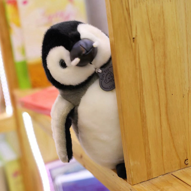 Peluche de pingouin, poupée en chiffon, version Q, petite machine à grue, petit cadeau