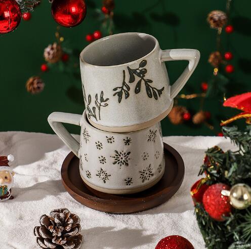 Retro Ceramic Fambe Ear-hanging Coffee Cup