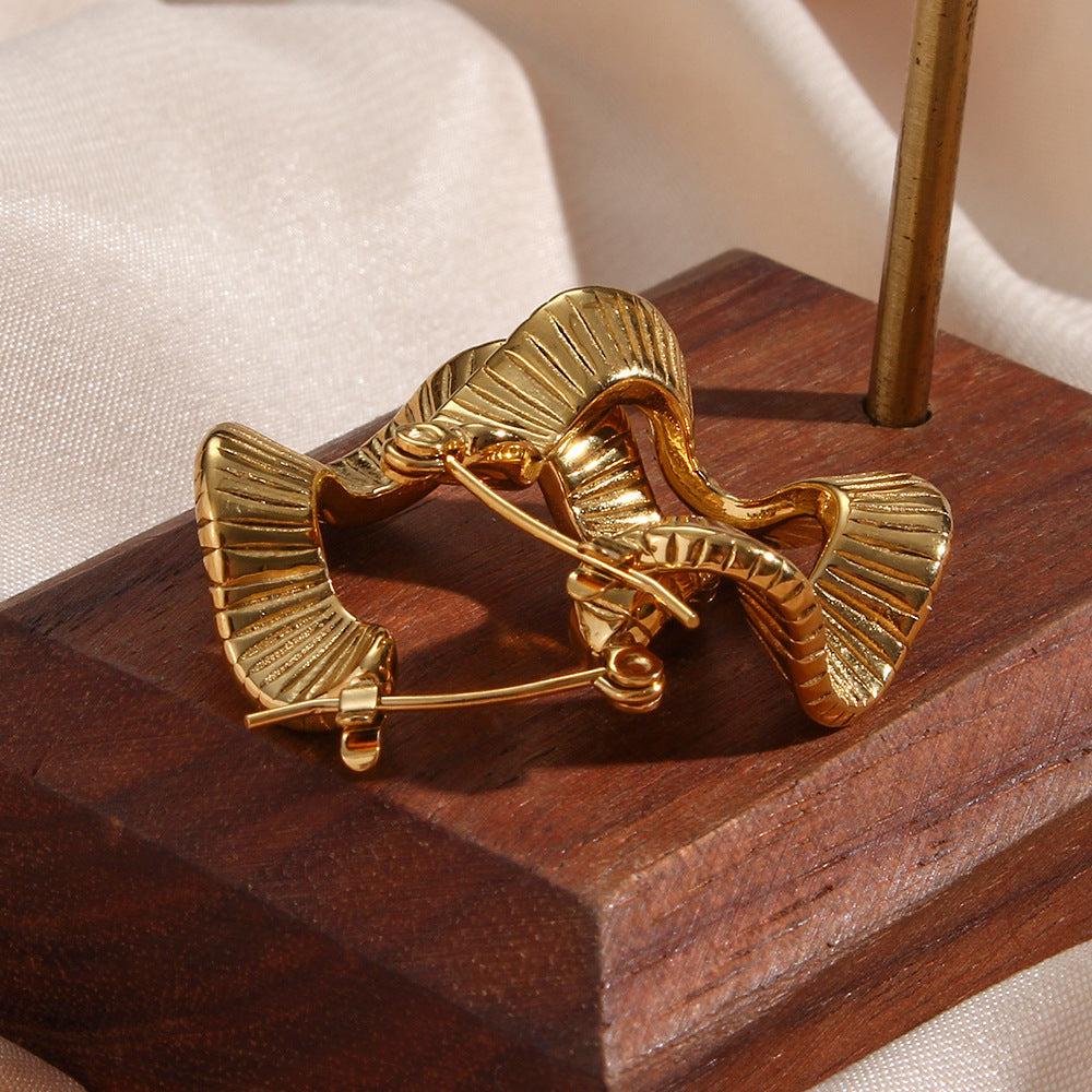 Unique Alien 18K Gold Plated Earrings For Women