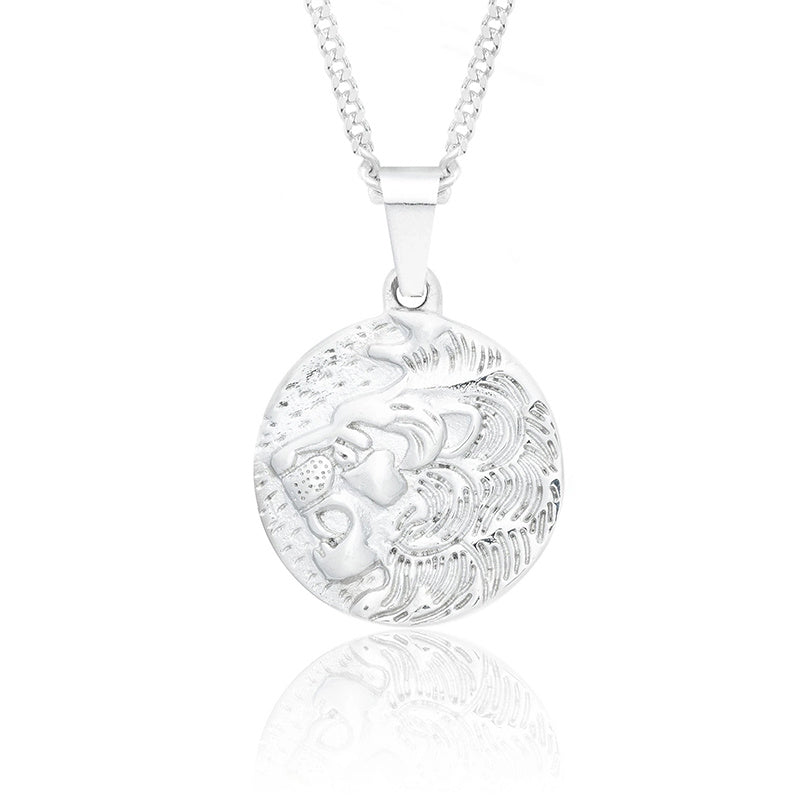 Titanium Steel Ins Cuban Chain Lion Coin Fitness Necklace