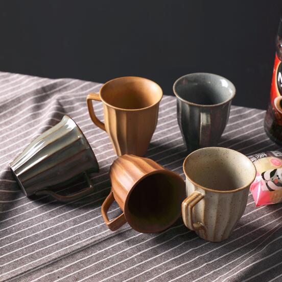 Japanese Style Ceramic Retro Breakfast Cup Stoneware Coffee Cup