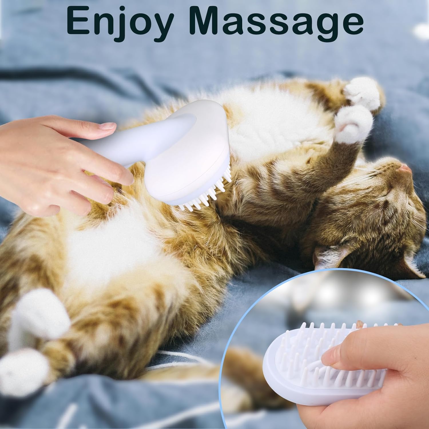 Brosse pour chat et chien 5 en 1 Kit de toilettage pour animaux de compagnie Brosse autonettoyante pour démêler les poils et enlever le sous-poil Peigne autonettoyant pour chats d'intérieur Brosses à poils d'animaux domestiques Ensemble multifonctionnel