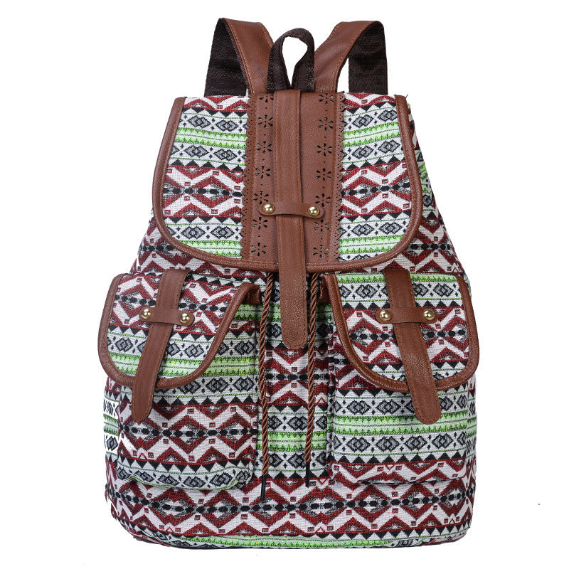 Fashion Backpack European And American Style Casual Canvas Ladies Backpack