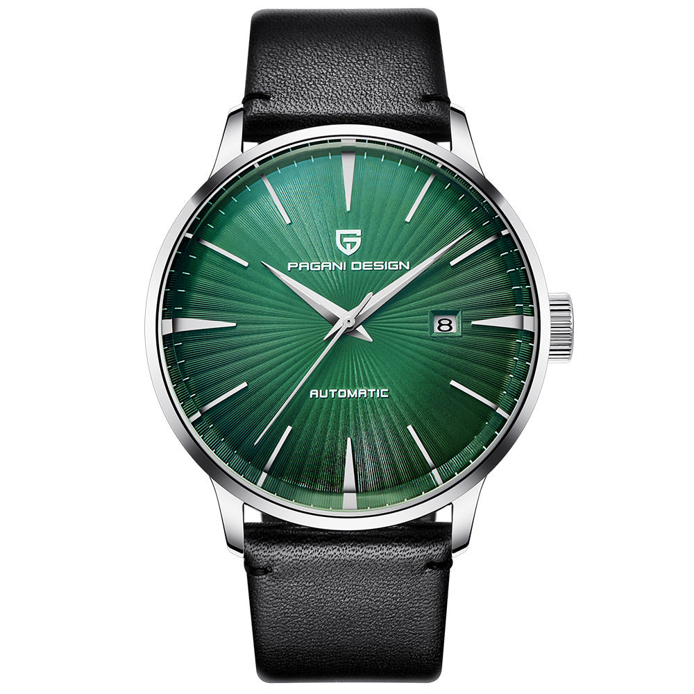 Montre mécanique pour homme étanche avec bracelet en acier