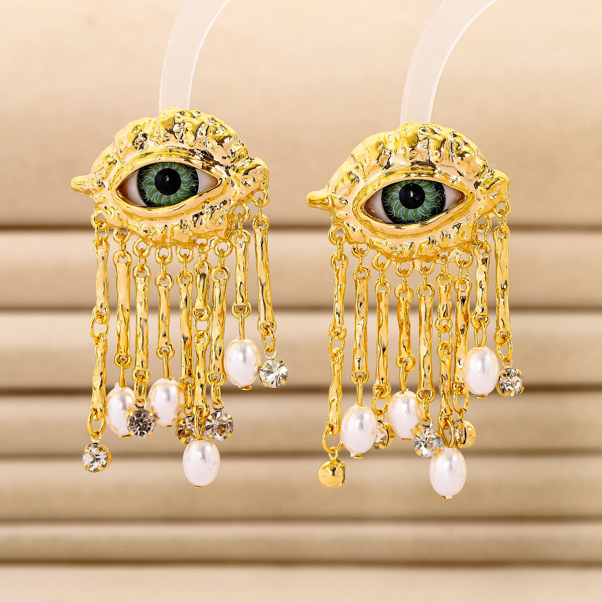 French Retro Exaggerated Earrings Female Unique Devil's Eye