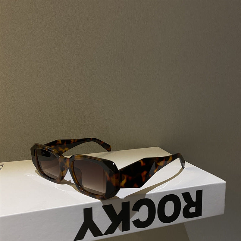Black Sunglasses Irregular Personality Frame Net Red