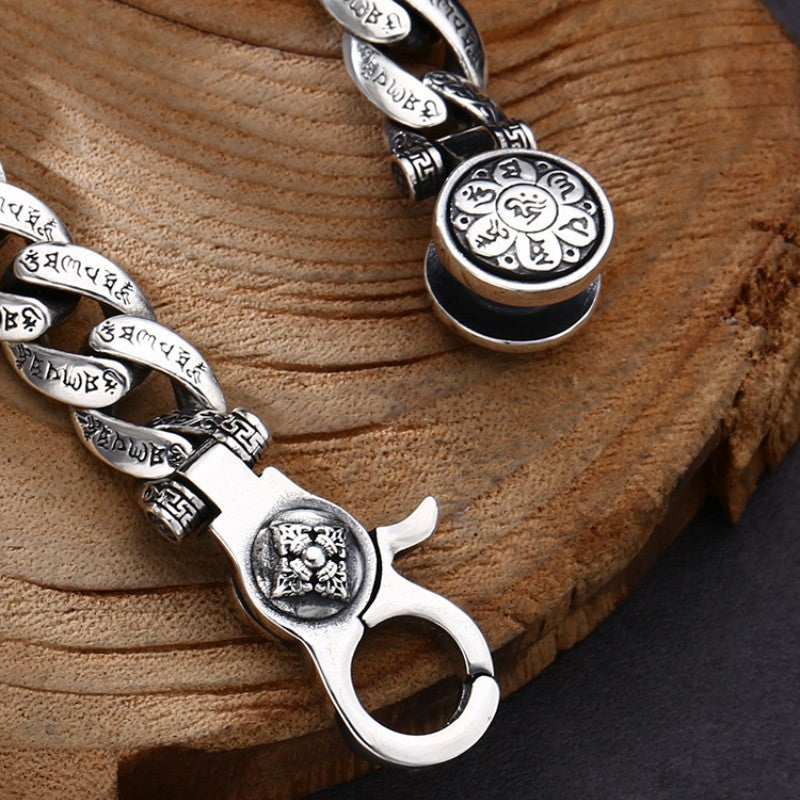 Bracelet Mantra à Six Caractères pour Homme au Design Spécial