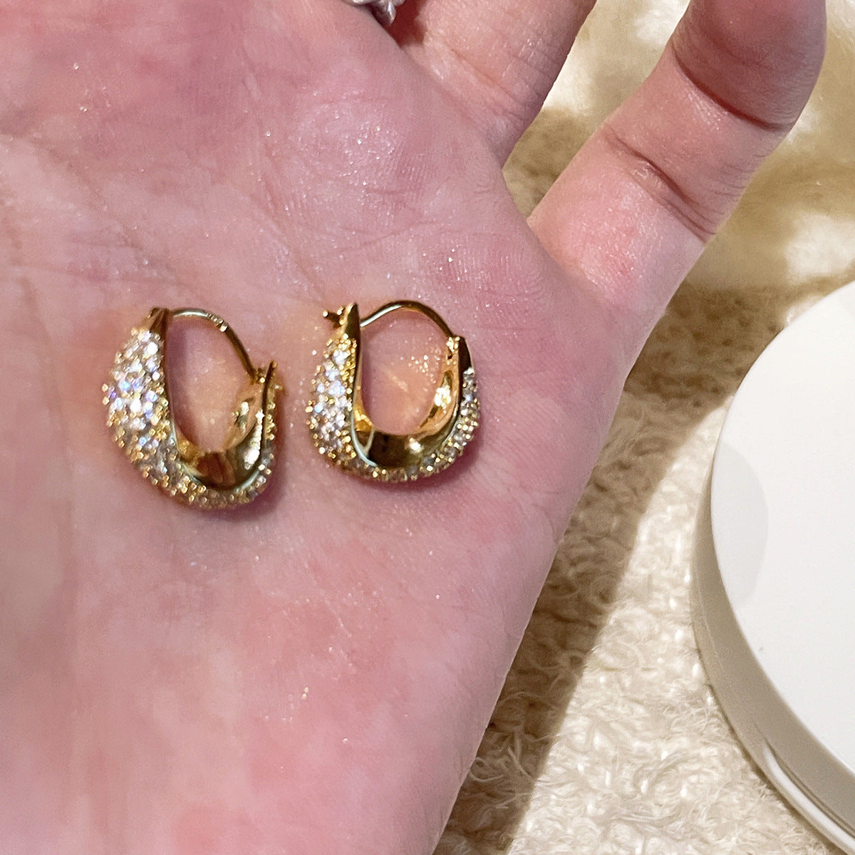 925 Silver Needle High-grade Zircon Earrings For Women