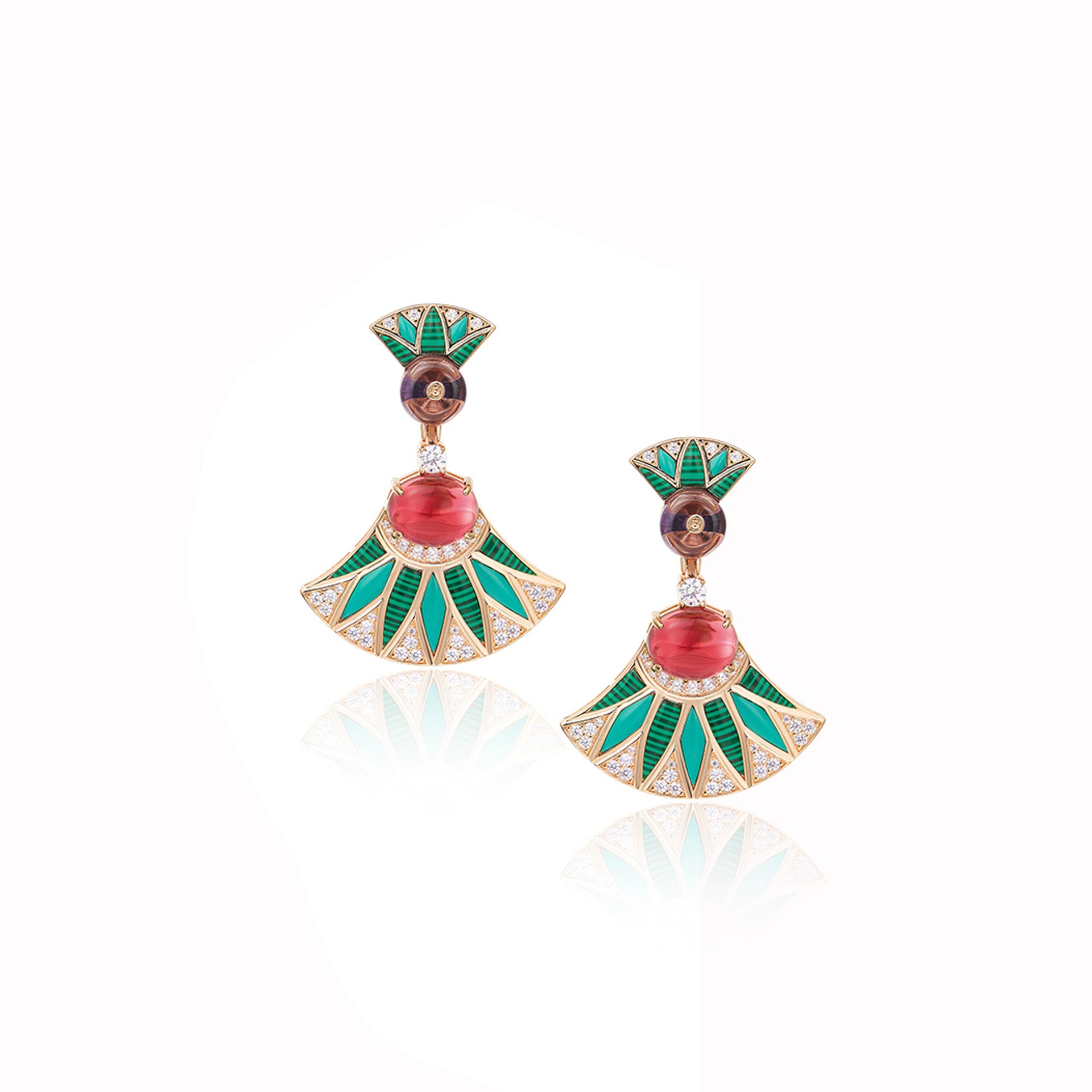 Women's Fan-shaped Necklace Earring Set