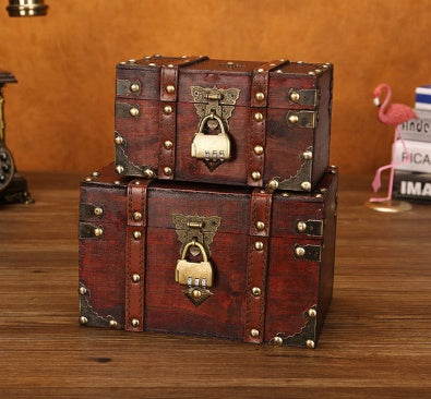 Boîte à Bijoux Carrée en Bois Boîte Rétro en Bois Accessoires de Rangement et Artisanat