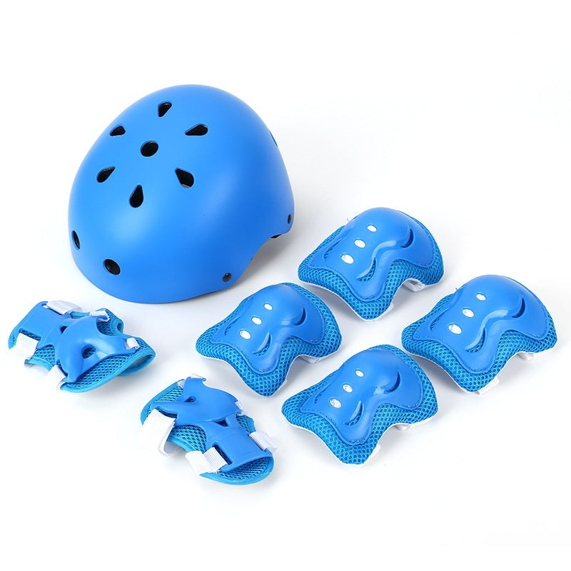 Roller Skating Protective Gear Riding Plum-blossom Helmet Set