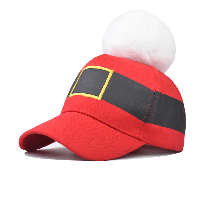 Casquette de baseball de Noël assortie à la boule de poils