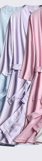 Men's And Women's Pajamas, Waffle Style Couple Bathrobe