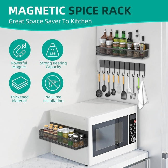 Mesh Refrigerator Shelf Kitchen Punch-free Soy Sauce Seasoning Rack
