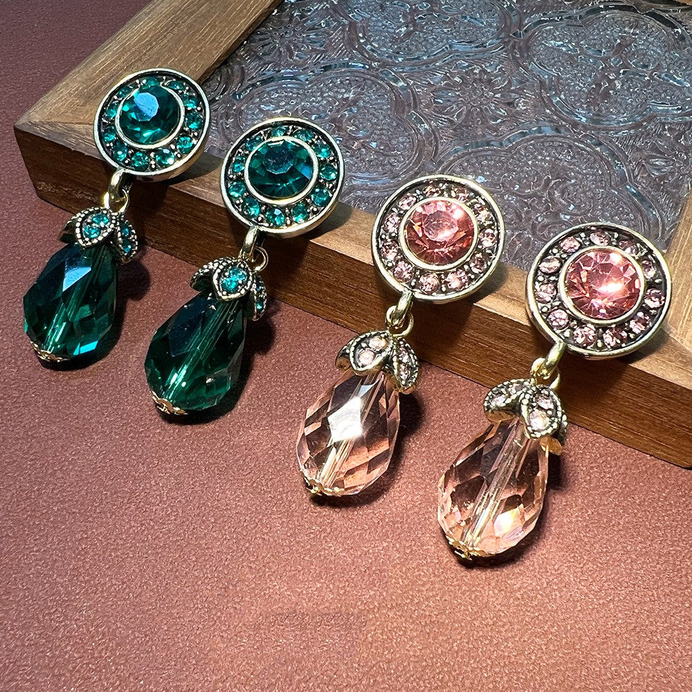 Boucles d'oreilles élégantes texturées en zircon de haute qualité