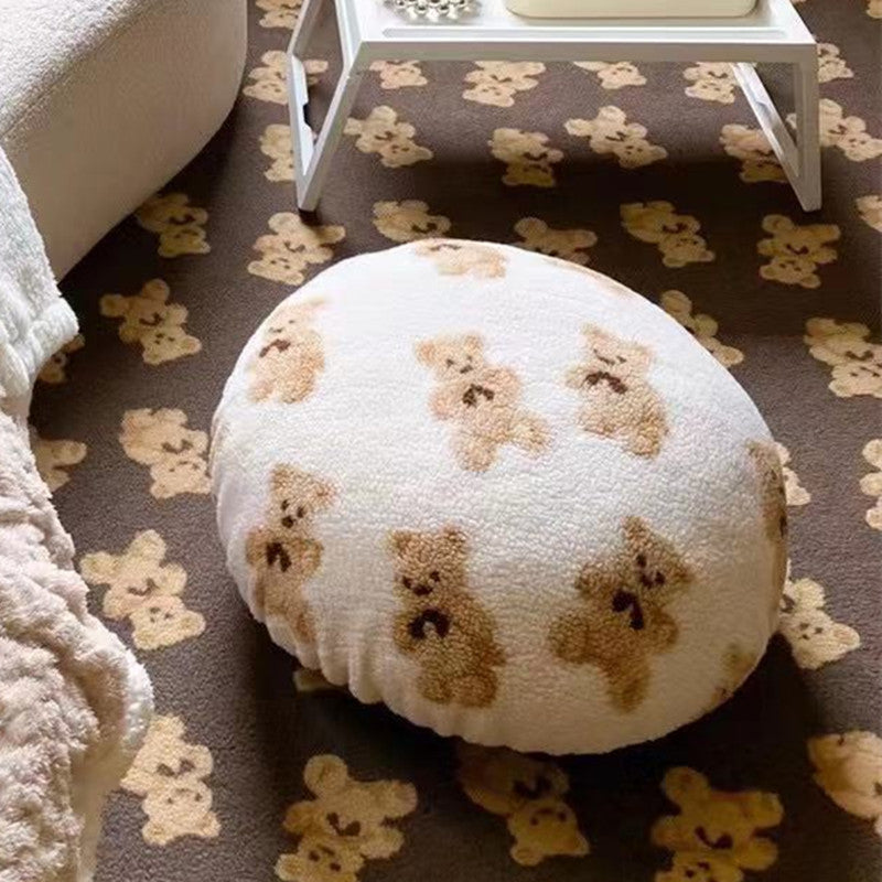 Retro Checkerboard Carpet Living Room Lamb Down Mat Modern