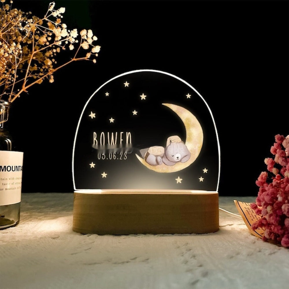 Acrylic 3D Small Night Lamp Giraffe Lion