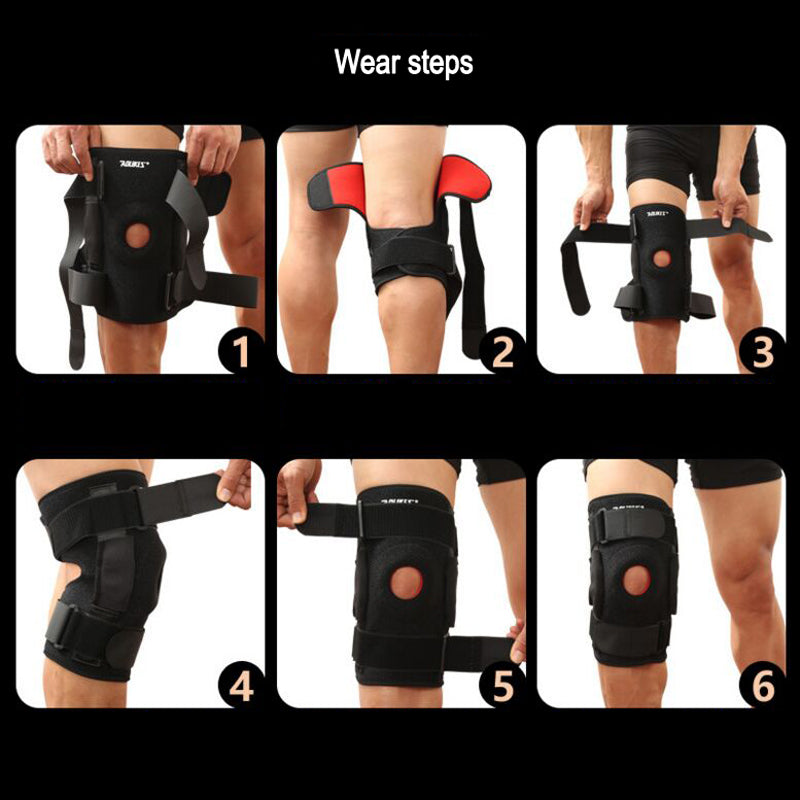 Cycling climbing leaf spring knee pads