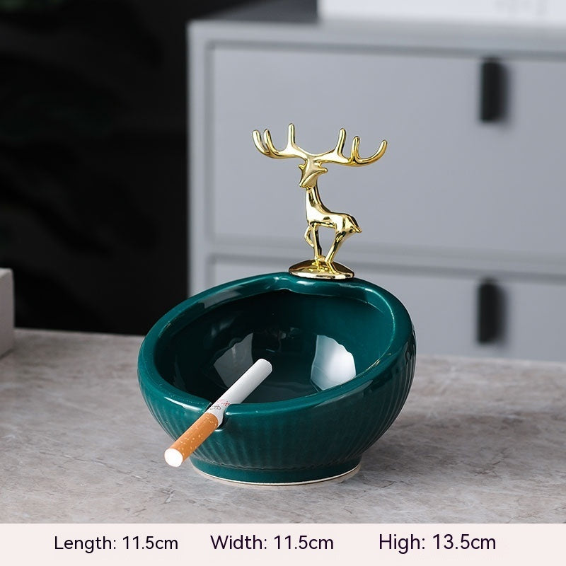 Cendrier de luxe léger créatif pour salon domestique simple