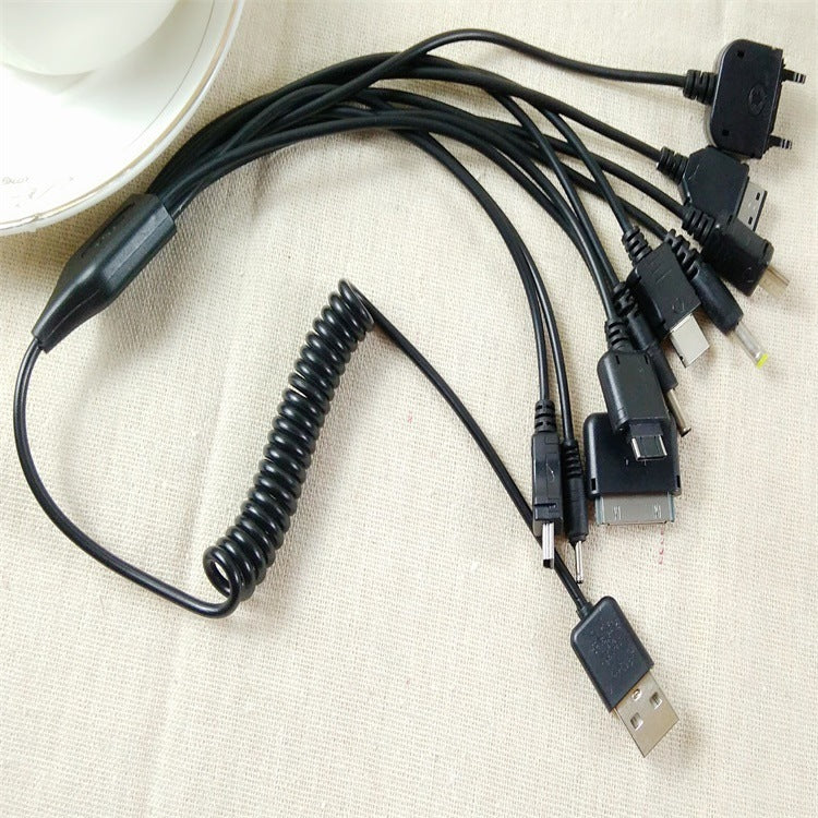 Câble de charge pour téléphone portable multifonction dix en un