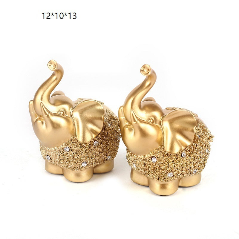 Ornement décoratif d'éléphant en résine pour la maison