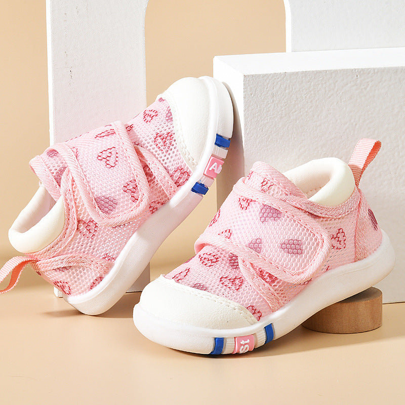 Baby Sandals Men's Summer Toddler 0 1-2 Years Old Baby Non-slip Soft Bottom Infant Mesh Surface Shoe