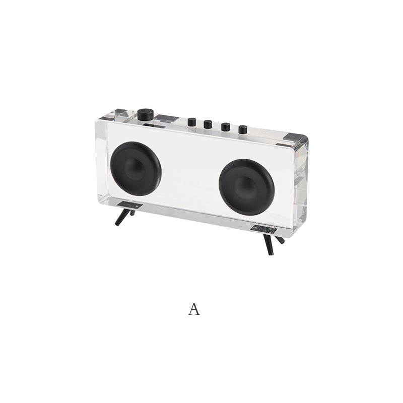 Transparent Radio Recorder Desktop Decoration