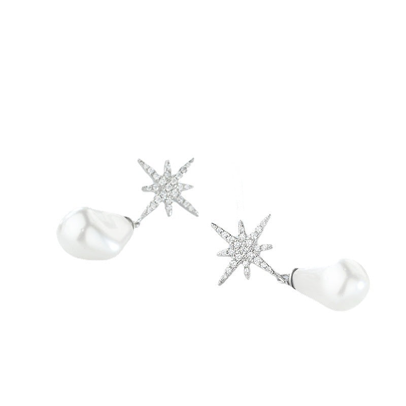 Sterling Silver Baroque Pearl Earrings For Women