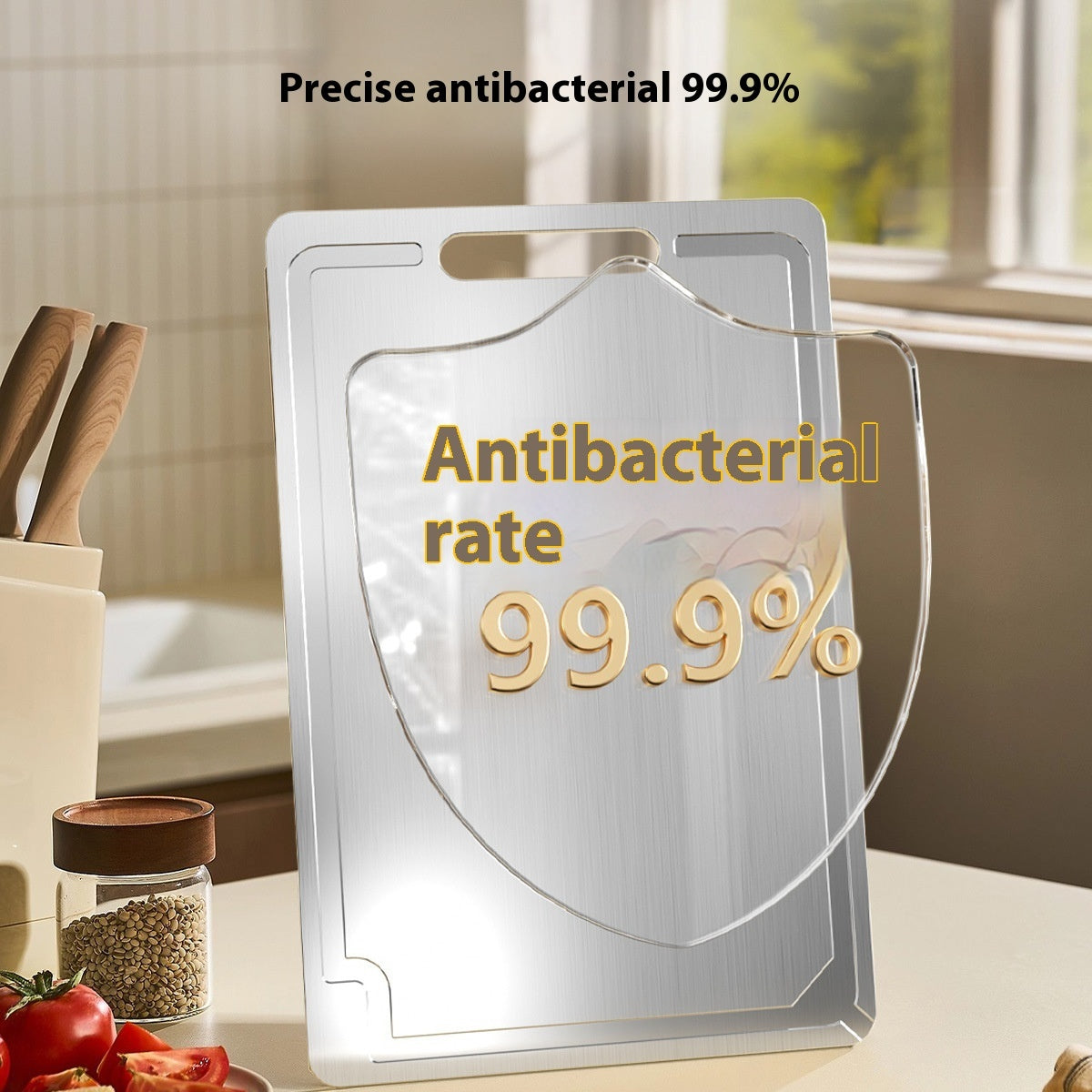 Stainless Steel Cutting Board Bacteria Prevention With Groove