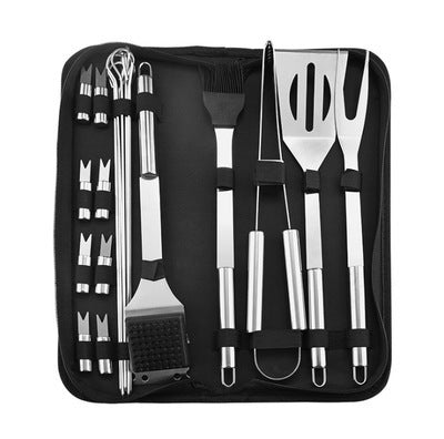 Household Outdoor Portable Portable Cloth Bag Stainless Steel Barbecue Tool Combination
