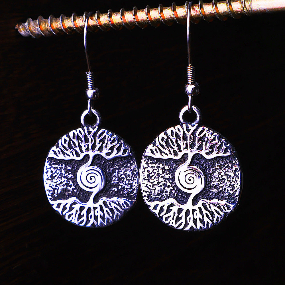 Boucles d'oreilles pendantes rune triangle pour hommes et femmes, à la mode et personnalisées