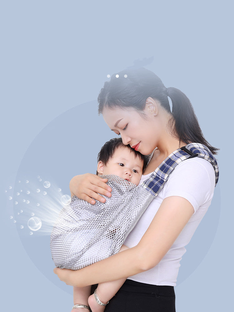 Breathable Mesh Horizontal Front Hold Baby Sling With One Shoulder