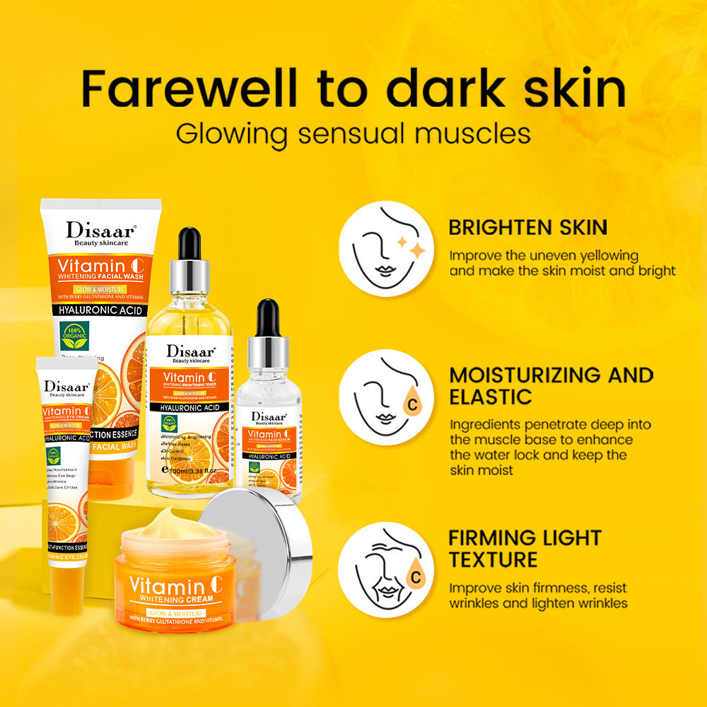 Ensemble de produits de soins pour la peau à la vitamine C : hydratant, nourrissant et éclaircissant